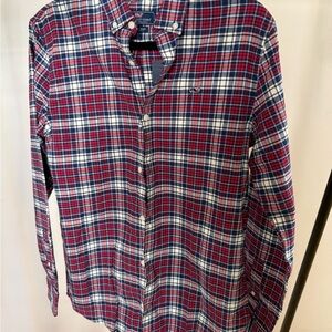 Vineyard Vines Red and Blue Plaid Button Down Shirt